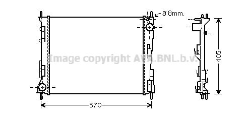 AVA QUALITY COOLING Радиатор, охлаждение двигателя RT2374